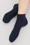 Cos Ribbed Low Ankle Socks In Blue