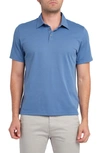 Zachary Prell Stretch Knit Polo In Azure Blue
