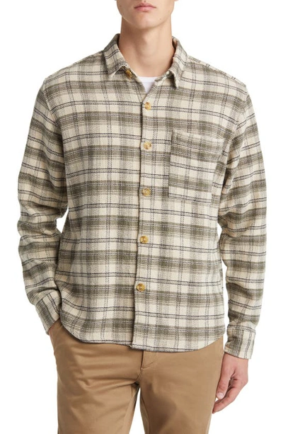 Forét Buzz Plaid Button-up Shirt In Army Check