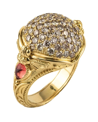 Konstantino 18k Yellow Gold Diamond & Sapphire Ring