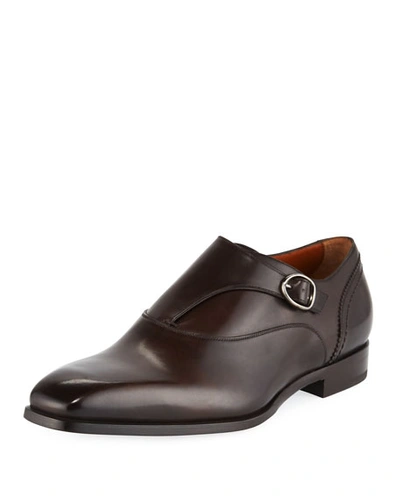 Ermenegildo Zegna Men's Blake Milano Monk-strap Shoe In Brown