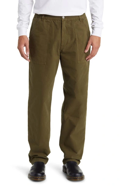 Forét Sienna Organic Cotton Ripstop Pants In Army