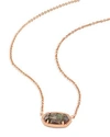Kendra Scott Elisa Drusy Necklace, 15 In Rose Gold/ Crystal Gray