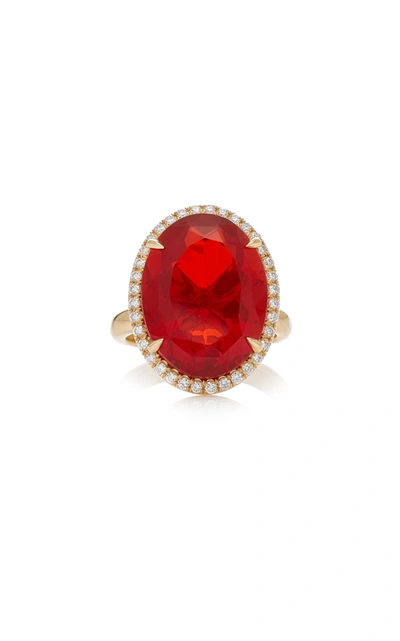 Katherine Jetter One-of-a-kind Fire Opal Ring In Red