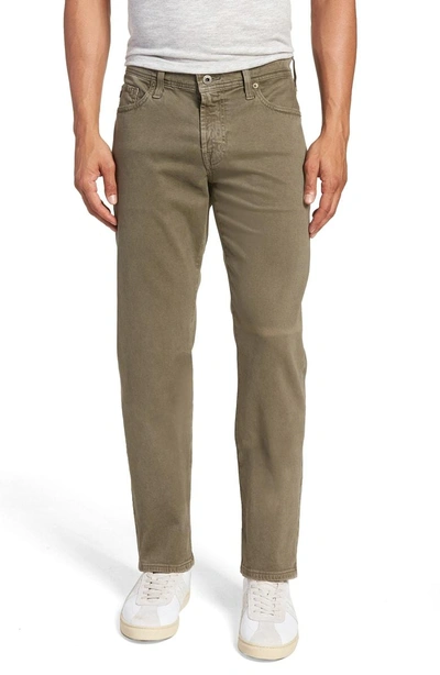 Ag Graduate Sud Slim Straight Leg Pants In Sulfur Canyon Moss