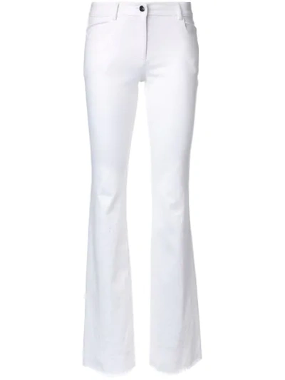 Michael Kors Collection Woman Stretch-cotton Piqué Bootcut Pants White