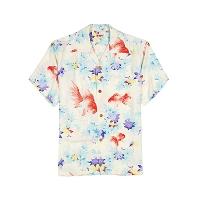 Sun Surf Maple Fantail Printed Shirt In Cream