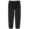 Stone Island Mid-rise Cotton Track Pants In Black