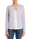 C By Bloomingdale's Crewneck Cashmere Cardigan - 100% Exclusive In Marled Lilac