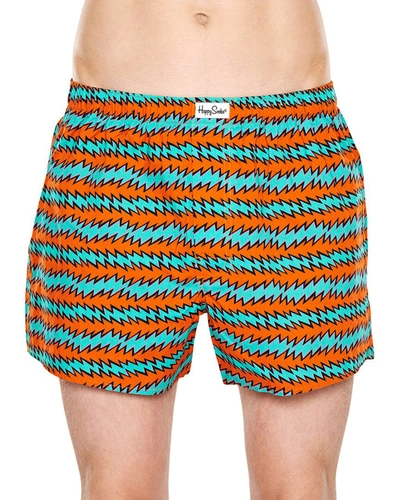 Happy Socks Rock N Roll Stripe Boxer In Multi