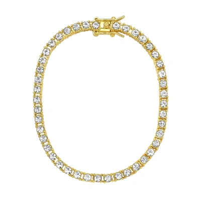 Adornia Men's Tennis Bracelet Gold In Yellow