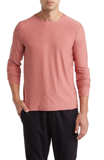 Beyond Yoga Featherweight Always Beyond Long Sleeve Performance T-shirt In Smoked Rose Heather