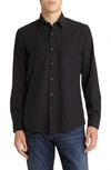 Nordstrom Solid Button-up Shirt In Black