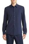 Nordstrom Solid Button-up Shirt In Navy Blazer