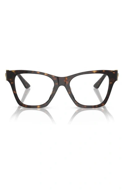 Versace 52mm Irregular Optical Glasses In Havana