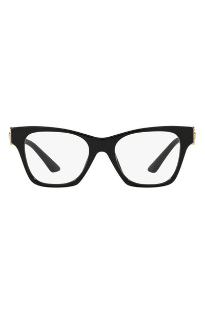 Versace 52mm Irregular Optical Glasses In Black