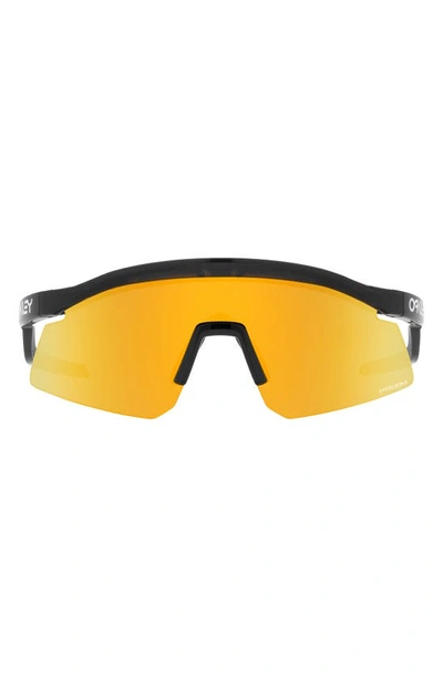 Oakley Hydra 37mm Prizm™ Semirimless Wrap Shield Sunglasses In Black Gold