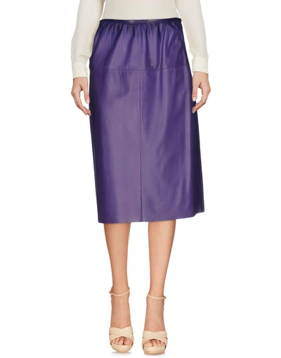 Prada Knee Length Skirt In Purple