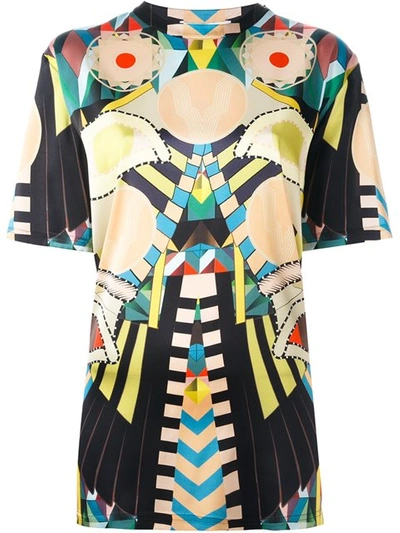 Givenchy Geometric-print Round-neck Cotton T-shirt In Multicolored
