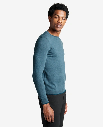 Kenneth Cole Men's Slim Fit Lightweight Crewneck Pullover Sweater In Navy