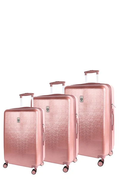 Vince Camuto Set Of Three Ayden Hardshell Spinner Suitcase In Rosegold