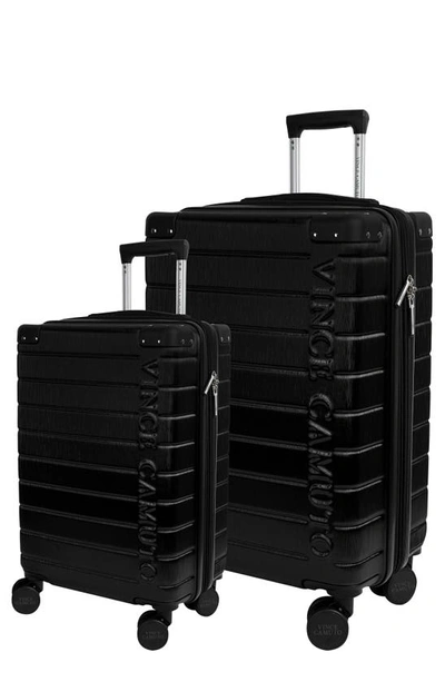 Vince Camuto Zeke 20" Harshell Spinner Suitcase In Black