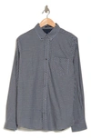 Ben Sherman Regular Fit Gingham Stretch Button-down Shirt In Majestic Blue
