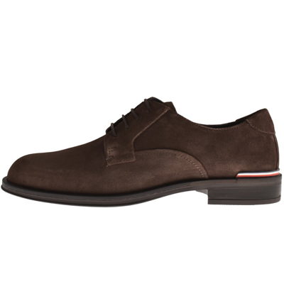 Tommy Hilfiger Classic Suede Shoes Brown In Winter Cognac