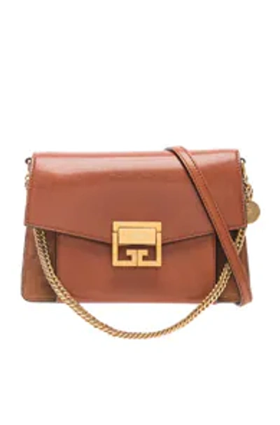 Givenchy Small Gv3 Leather & Suede Crossbody Bag In Brown