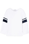 La Ligne Striped Cotton-jersey Top In White