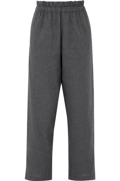 Atlantique Ascoli Voyage Cotton-fleece Trousers In Grey