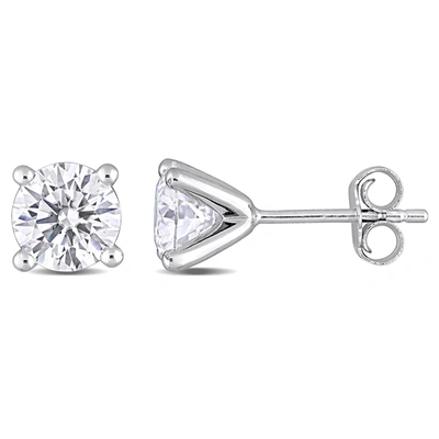 Mimi & Max 2ct Dew Created Moissanite Solitaire Earrings In Sterling Silver In White