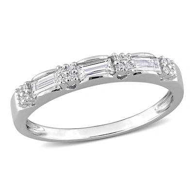 Mimi & Max 1/2ct Dew Created Moissanite Anniversary Ring In Sterling Silver In White