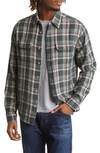 The Normal Brand Mountain Regular Fit Flannel Button-up Shirt In Auburn Plaid