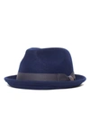 Goorin Bros Charlestowne Wool Pork Pie Hat In Navy