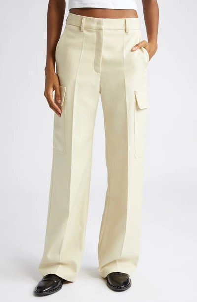 Stella Mccartney Tailored Straight Leg Cargo Pants In Butter