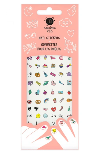 Nailmatic Kids' Set Of 72 Nail Stickers In Pink Multi