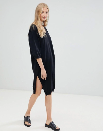 Dra D.ra January Wool Mix Knit Sweater Dress-black