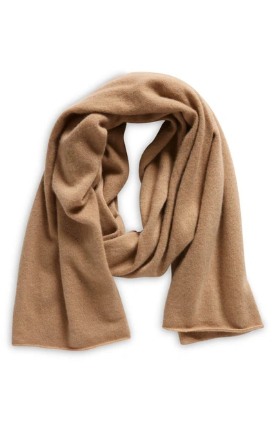Vince Boiled Cashmere Knit Scarf In Neutral