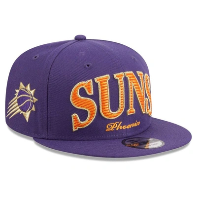New Era Purple Phoenix Suns Golden Tall Text 9fifty Snapback Hat