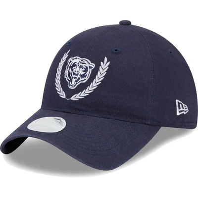 New Era Navy Chicago Bears Leaves 9twenty Adjustable Hat