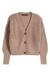 Vero Moda Lea V-neck Cardigan In Brown Lentil