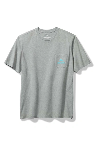 Tommy Bahama No Contact Delivery Cotton Pocket Graphic T-shirt In Grey Heather