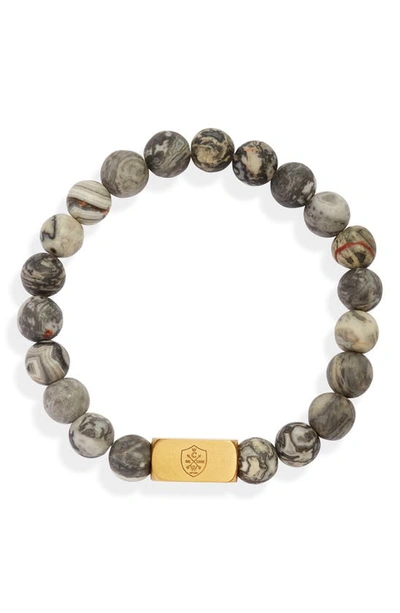 Clifton Wilson Grey Stone Bead Bracelet