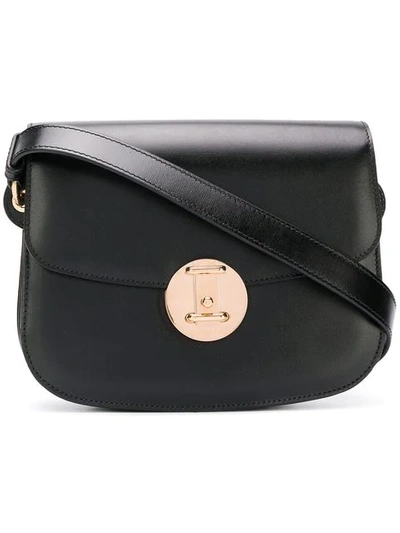 Calvin Klein 209w39nyc Small Round Lock Shoulder Bag - Black