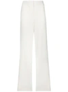 Theory Stretch-crepe Wide-leg Pants In White