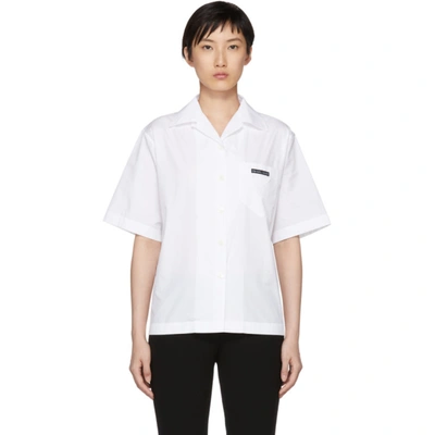 Prada Cotton-poplin Shirt In White