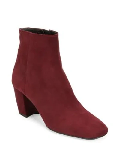 Prada Block Heel Booties In Granato