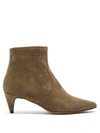Isabel Marant Derst Suede Ankle Boots In Khaki
