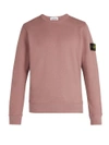 Stone Island Logo Patch-embroidered Cotton-jersey Jumper In Pink&purple